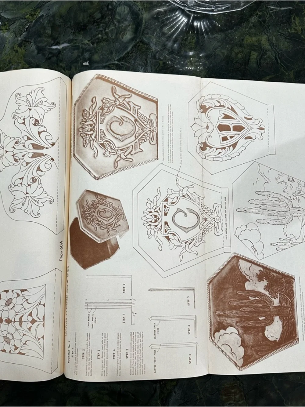 1976 F.O. BAIRD Leatherworking Tech Patterns carvings projects Artisans 24x12